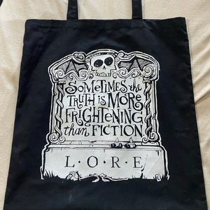 Lore Podcast Tote Bag